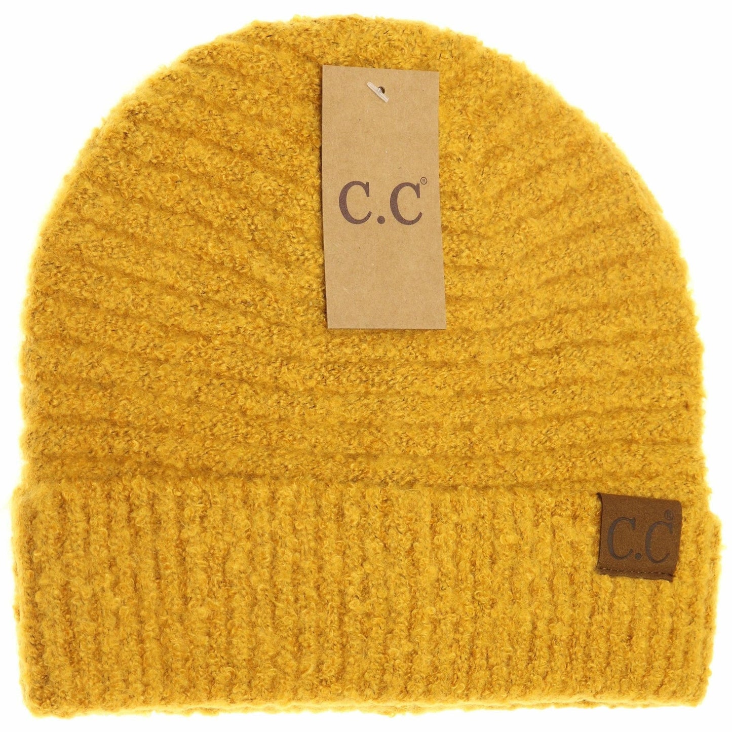 CC Beanie Solid Boucle Knit Cuff
