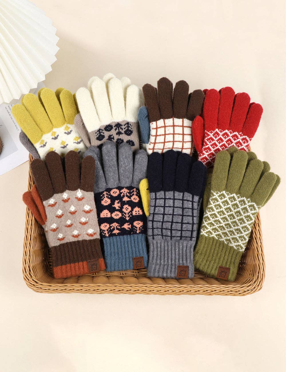 Jacquard Touch Screen Thicken Gloves