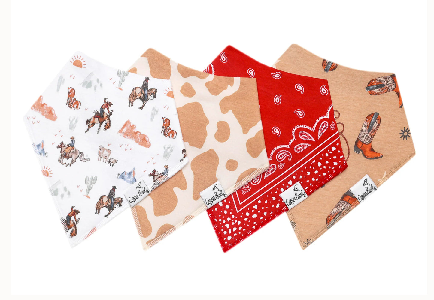 Copper Pearl Bandana Bib Set (4 piece)