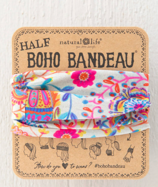 Natural Life Half Bandeau - Pink Folk Floral