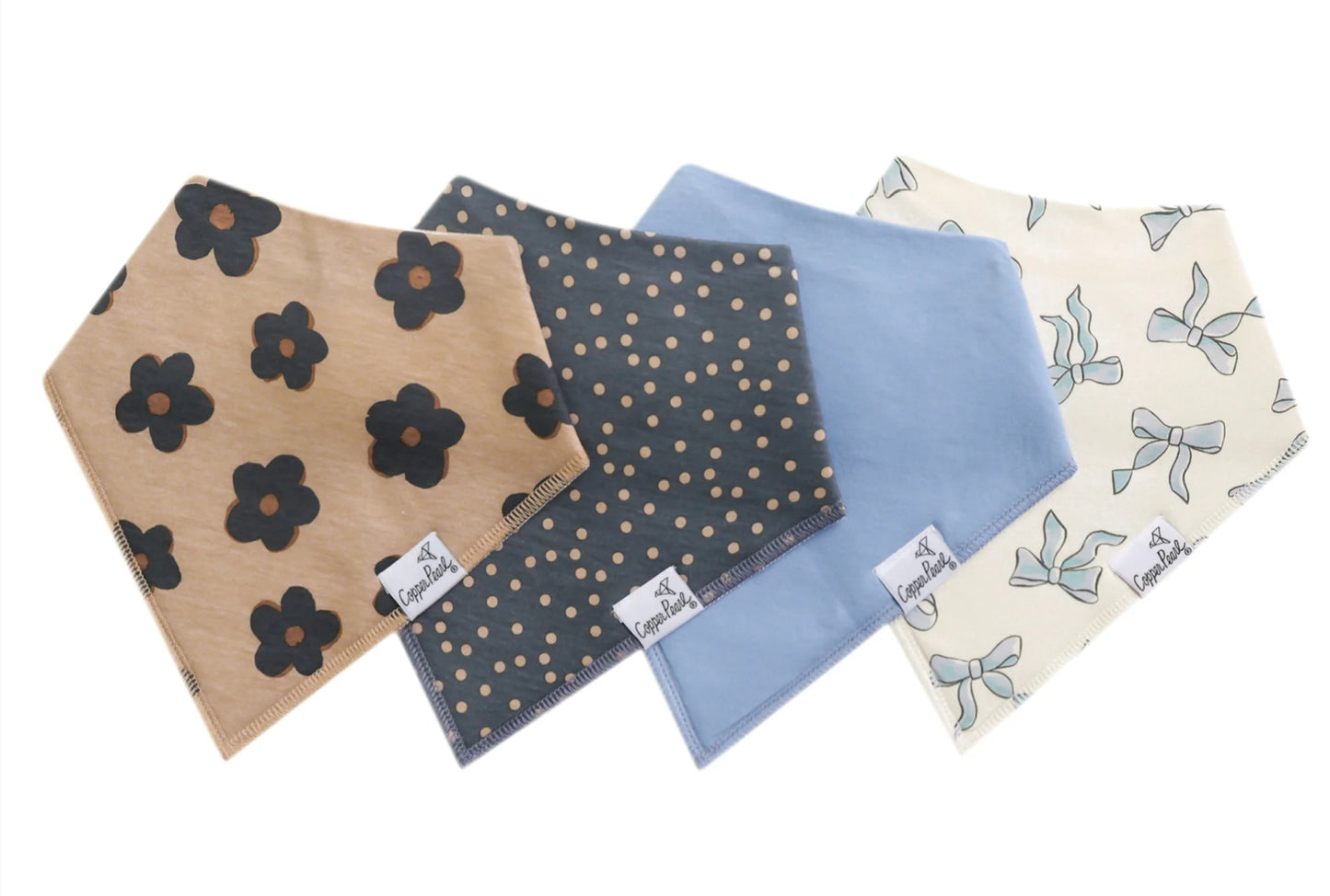 Copper Pearl Bandana Bib Set (4 piece)