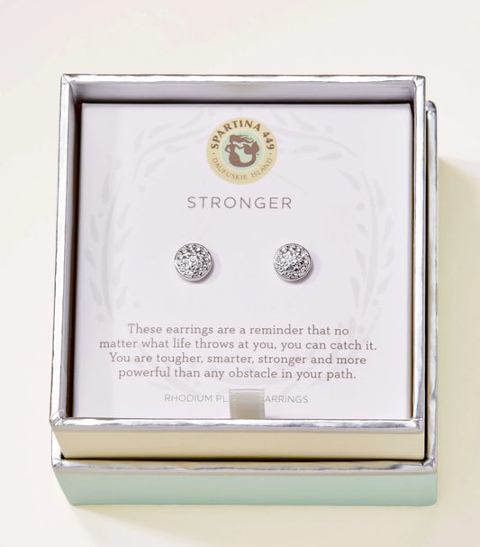 Spartina Sea La Vie Stud Earrings Stronger/Pave Disk