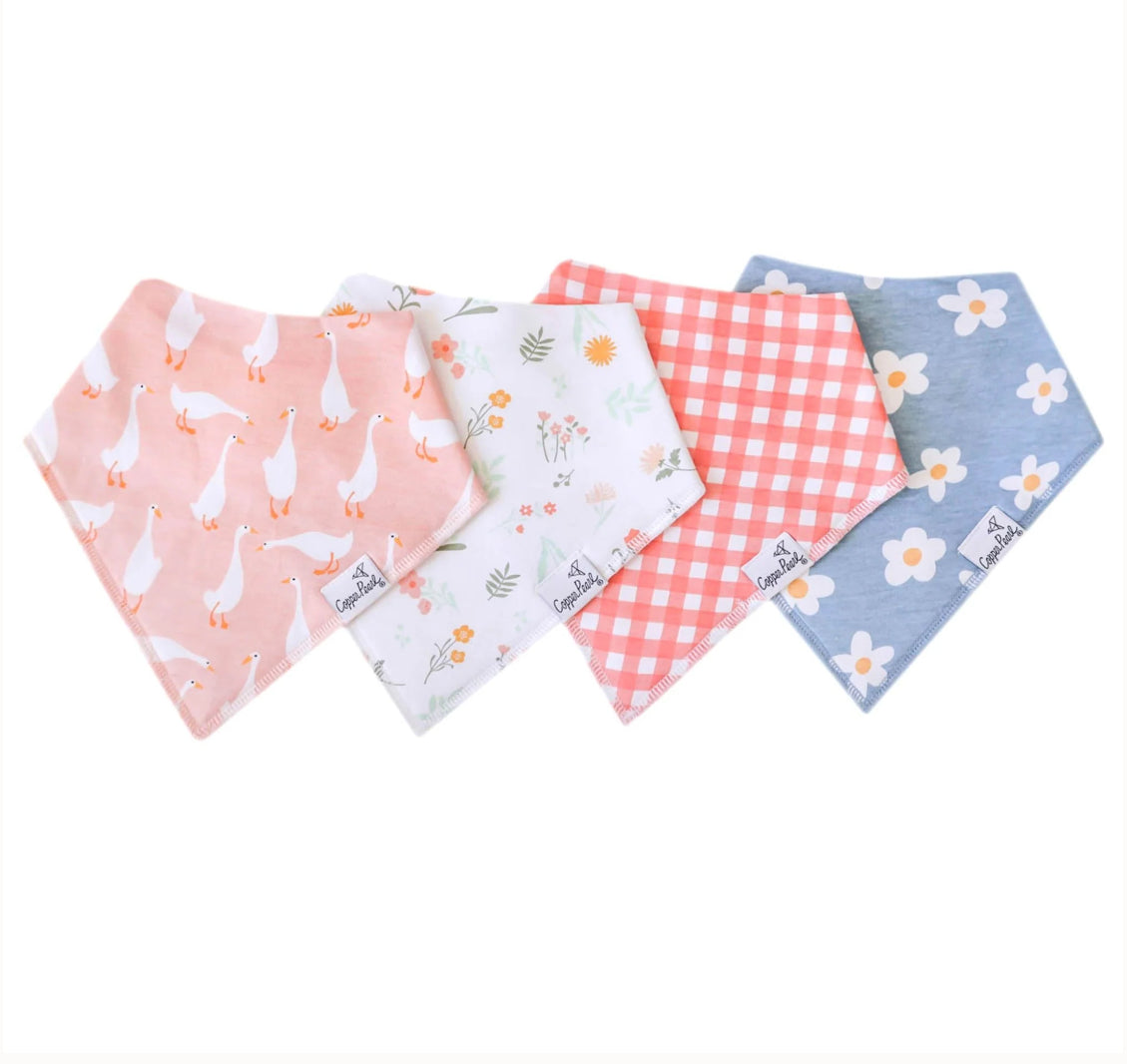 Copper Pearl Bandana Bib Set (4 piece)