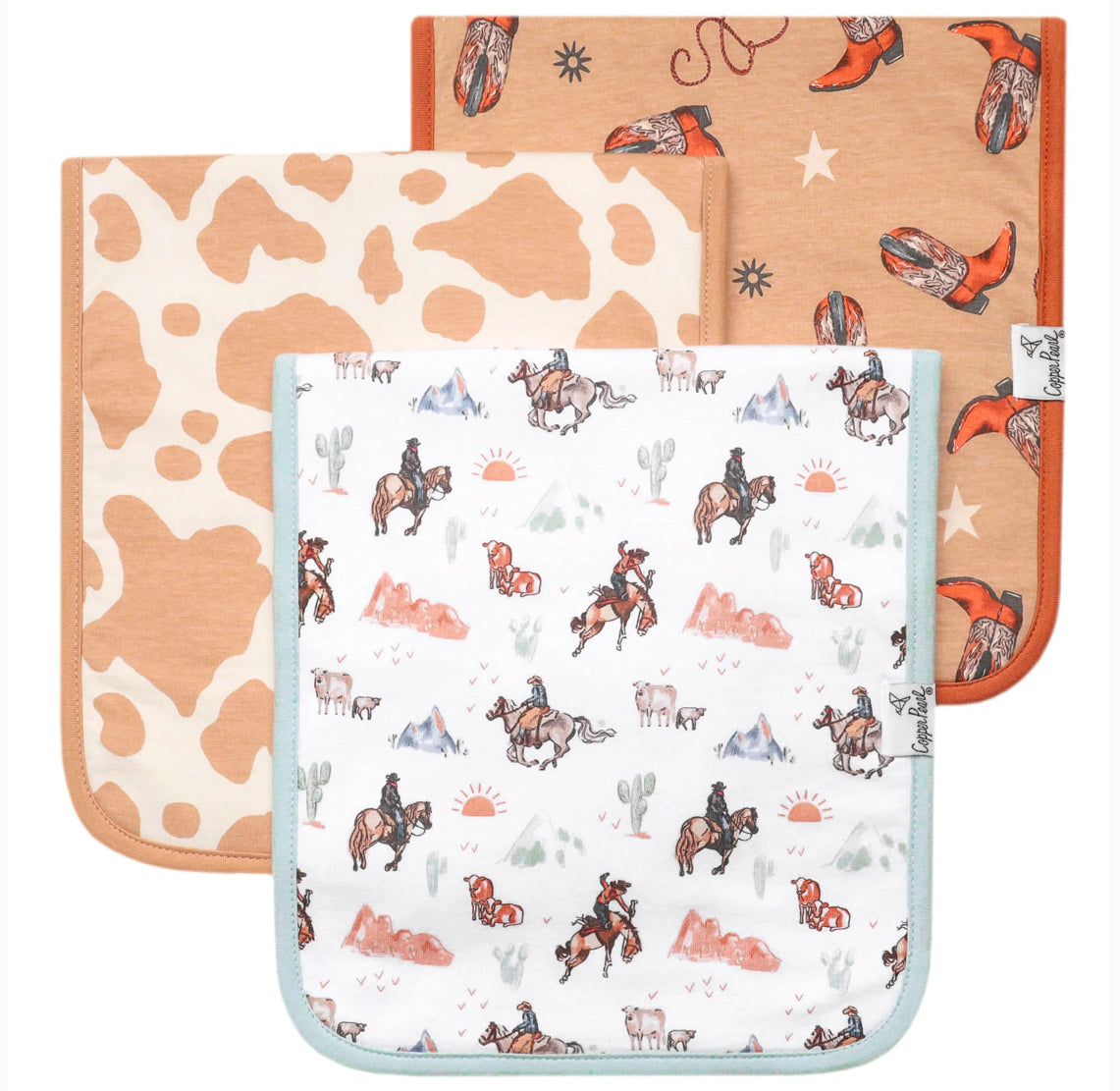 Copper Pearl Burp Cloth Set (3 piece)