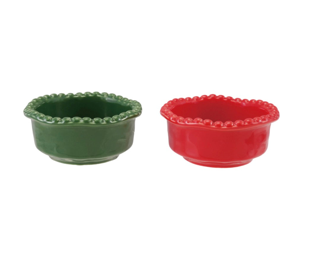 Stoneware Bowl w/ Hobnail Rim