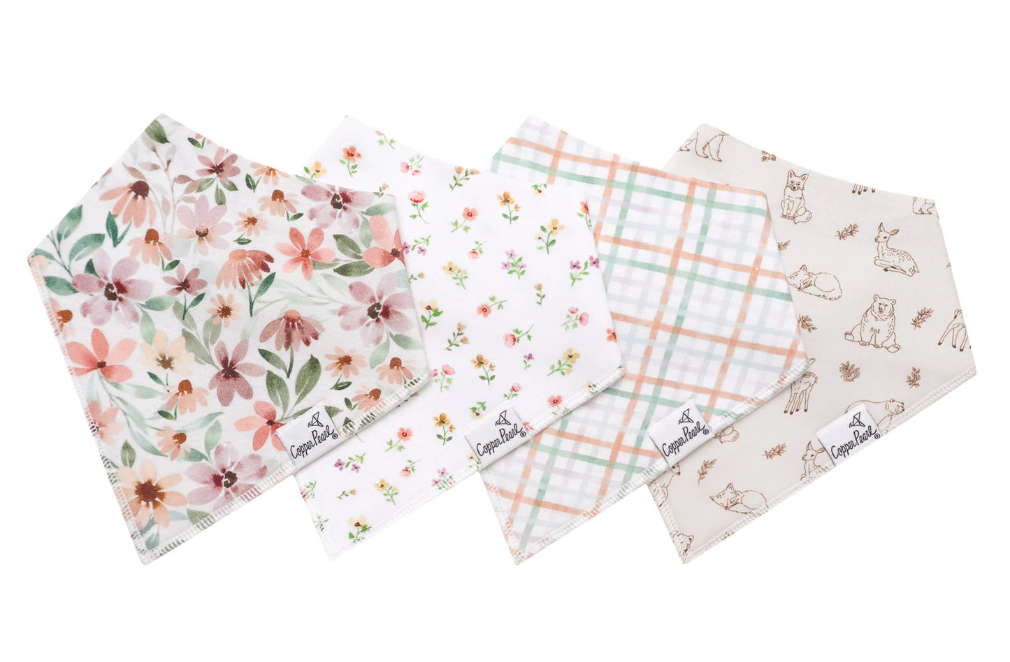 Copper Pearl Bandana Bib Set (4 piece)
