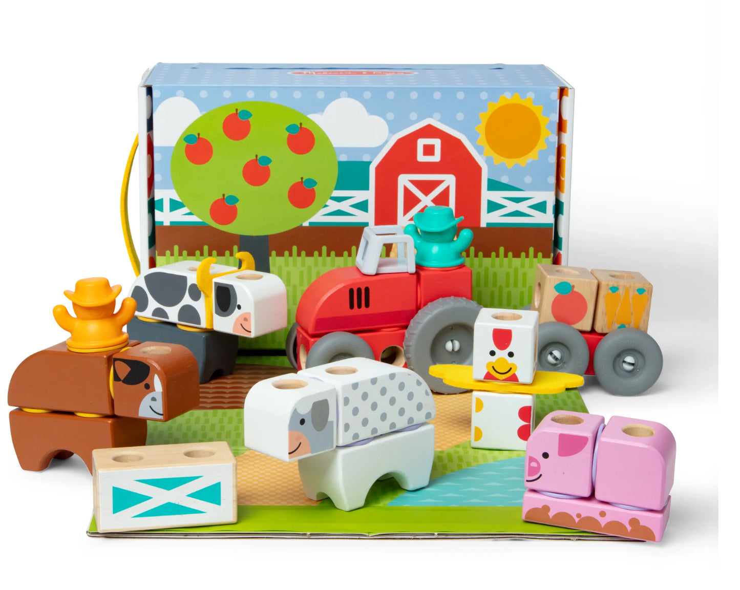 Melissa & Doug Blockables Farm Set