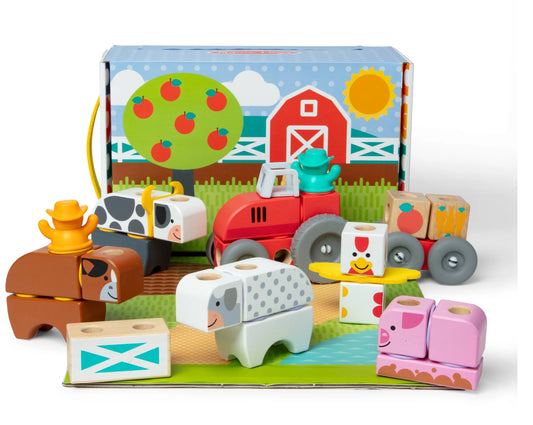 Melissa & Doug Blockables Farm Set