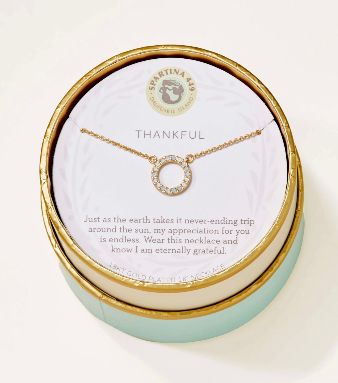 Spartina Sea La Vie Necklace 18“ Thankful/Ring