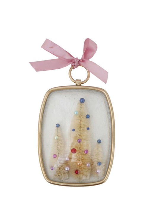 Convex Plastic & Metal Bottle Brush Ornament