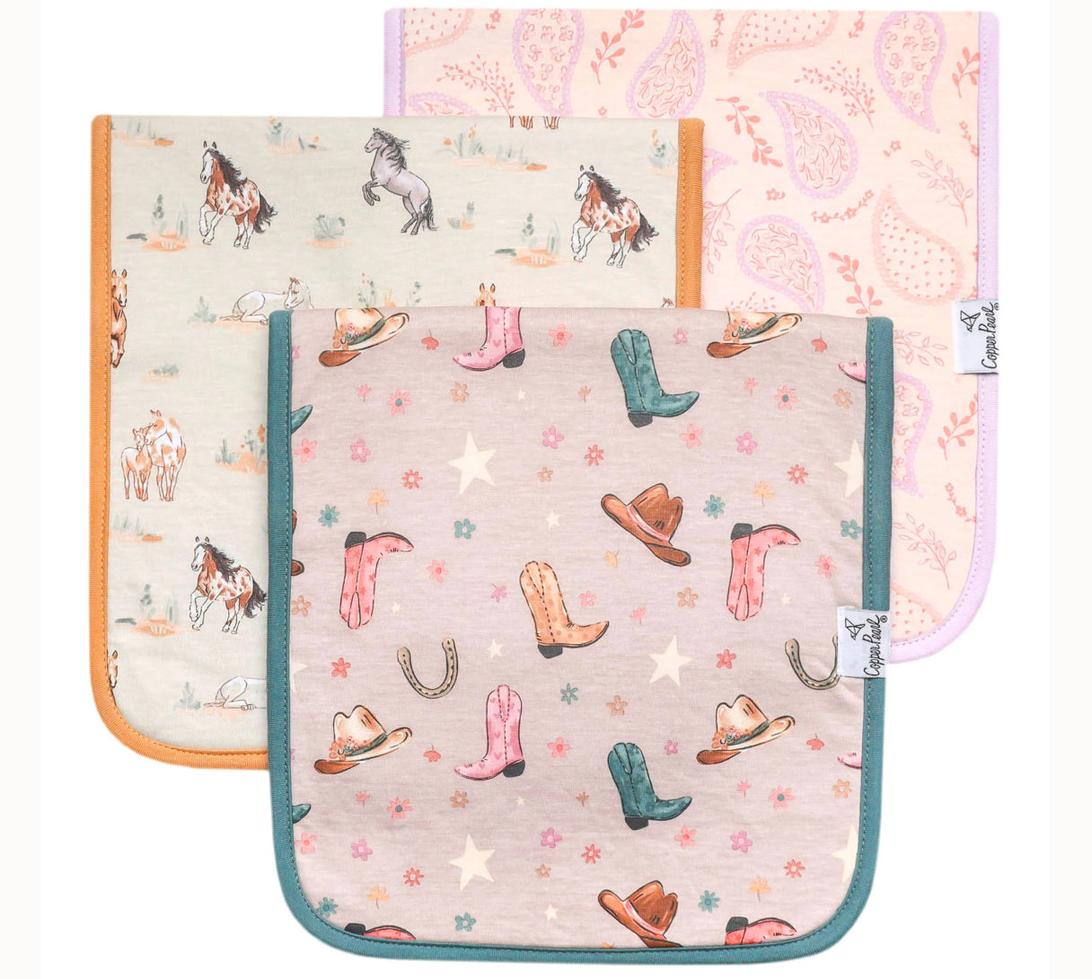 Copper Pearl Burp Cloth Set (3 piece)