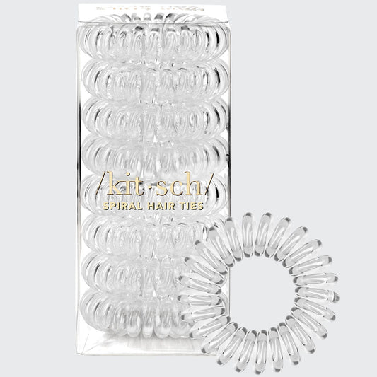 Spiral Hair Ties 8 Pc - Clear