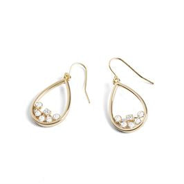 Whispers Scattered Stone Teardrop Earring