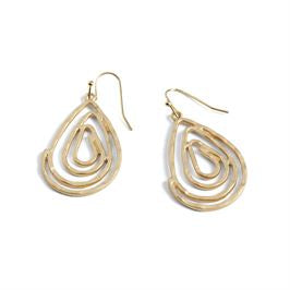 Whispers Matte Swirl Teardrop Earring