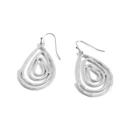 Whispers Matte Swirl Teardrop Earring