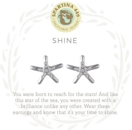 Spartina Sea La Vie Stud Earrings Shine/Starfish Gold