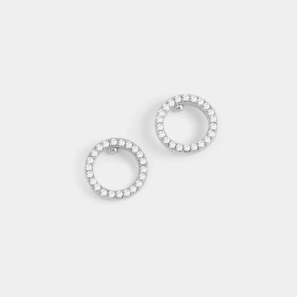 Whispers Bejeweled Ring Stud Earrings