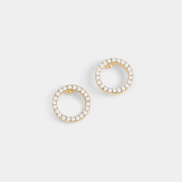 Whispers Bejeweled Ring Stud Earrings