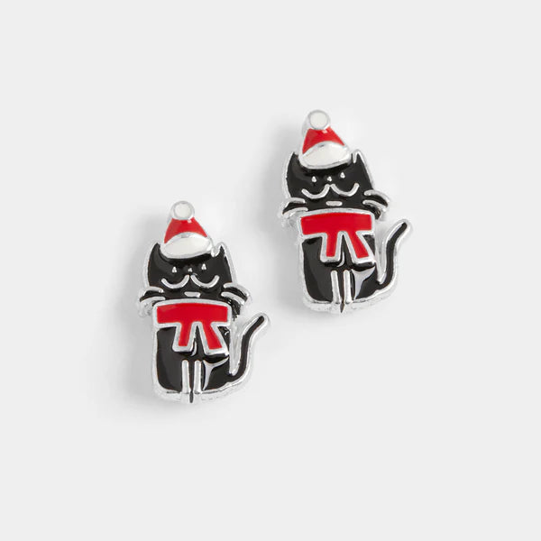 Christmas Kitty Stud Earrings