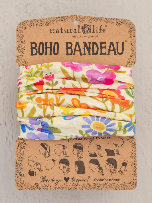 Natural Life Boho Bandeau-Rainbow Flowers
