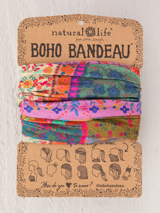 Natural Life Boho Bandeau-Multi Patchwork
