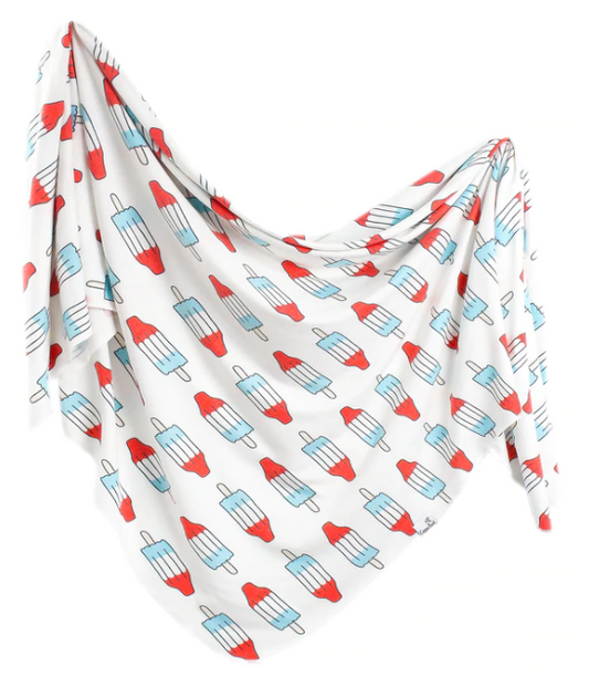 Knit Swaddle Blanket - Rocket