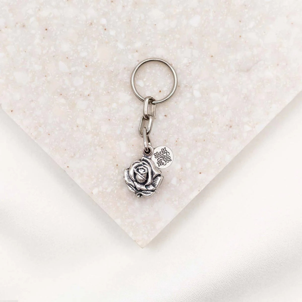 Blessed Mother Mary Rose Keychain
