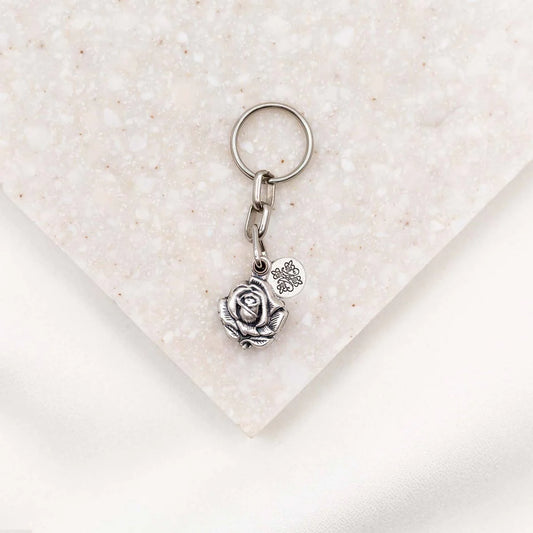 Blessed Mother Mary Rose Keychain