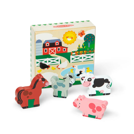 Melissa & Doug Wooden Animal Matching Set-Farm