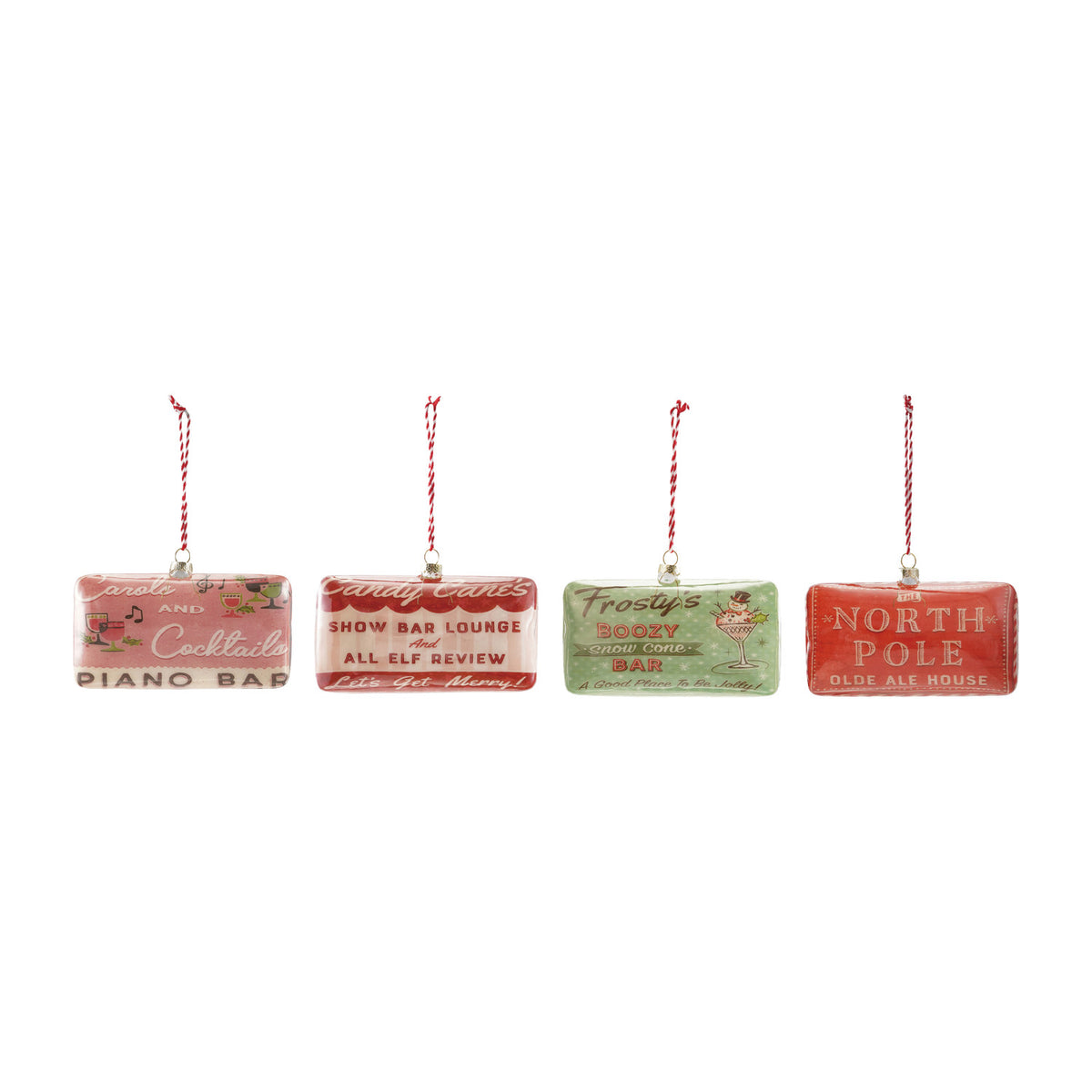 Glass Sign Ornament