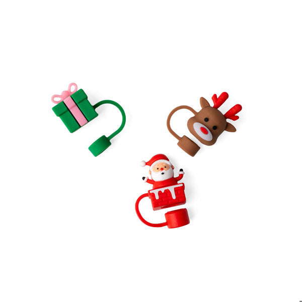 Sip & Sleigh Straw Topper Set