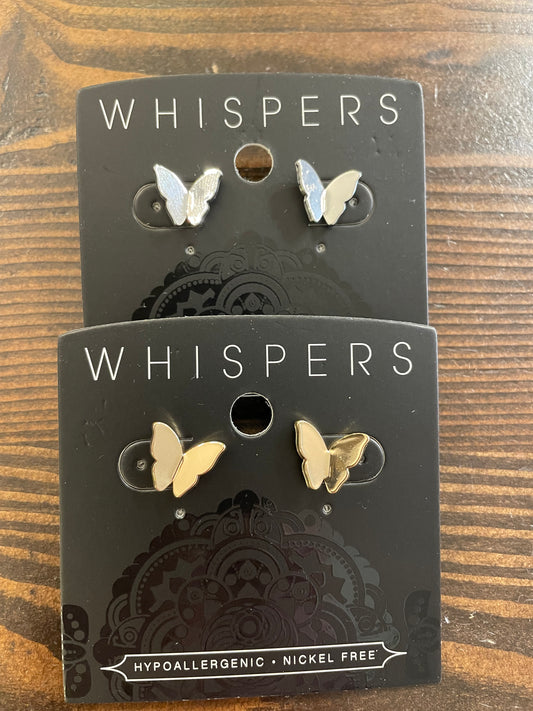 Whispers Butterfly Stud Earrings