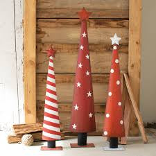 Painted Christmas Topiaries-Set of 3