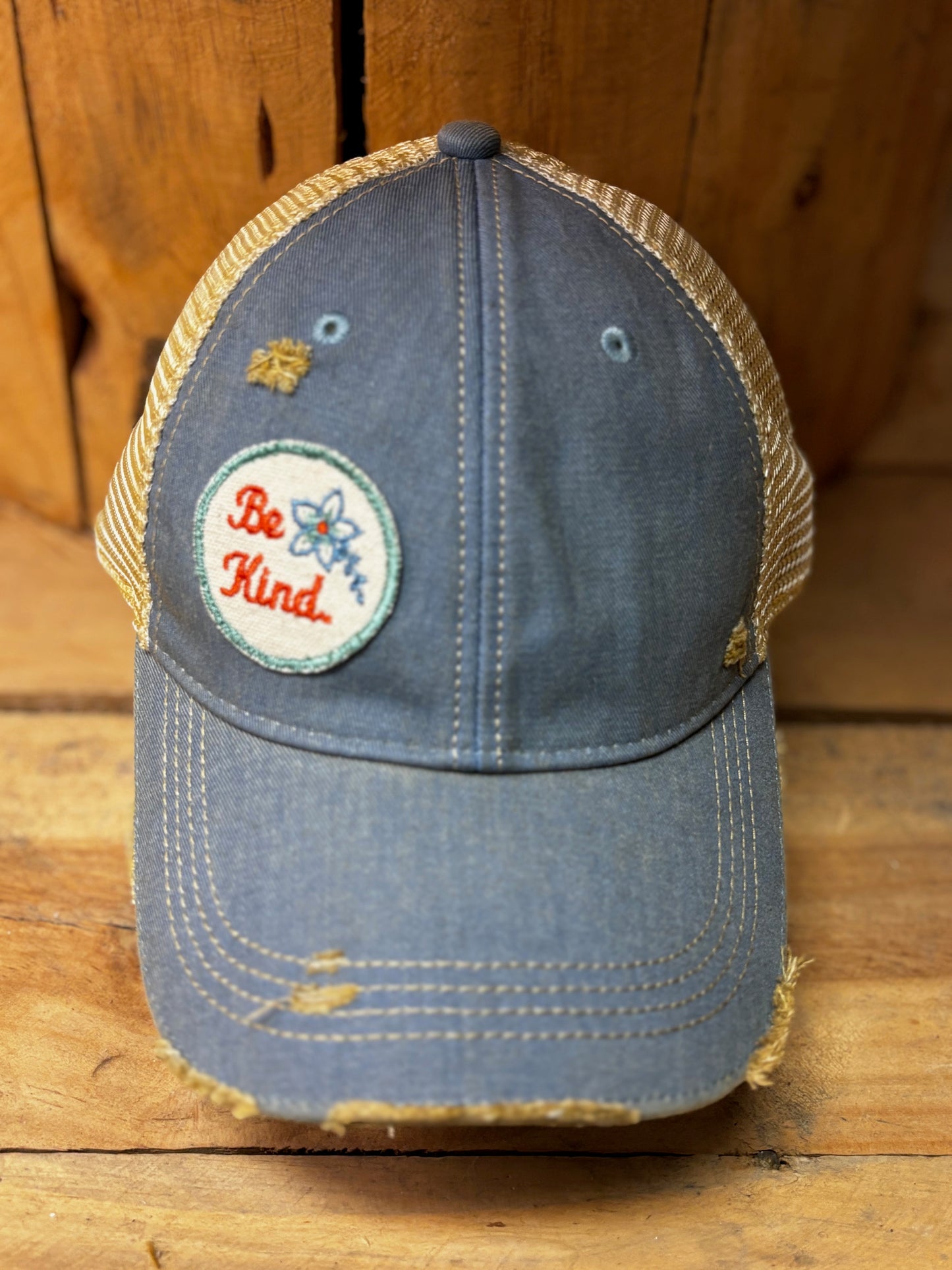 Be Kind distressed Trucker Hat