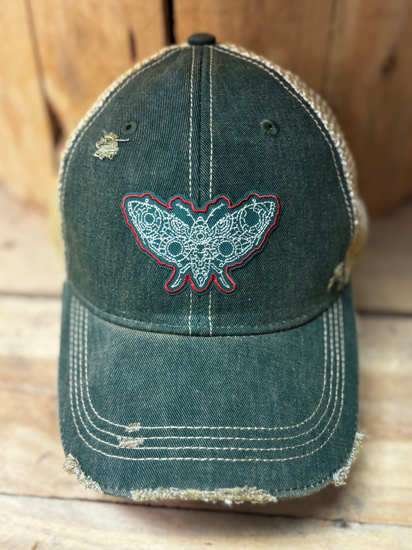 Evergreen Luna distressed Snapback Hat