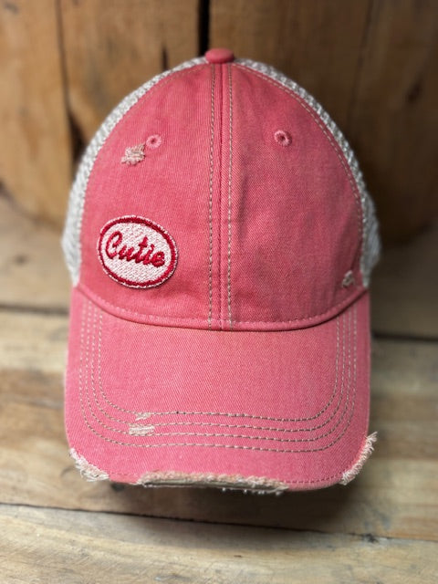 Cutie distressed Trucker Hat