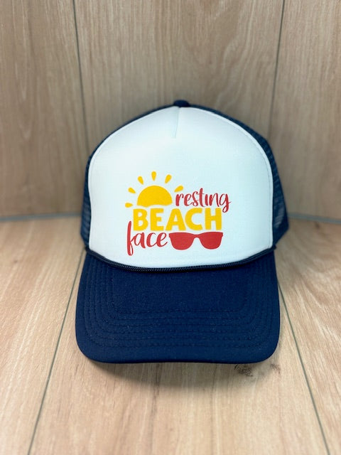Resting Beach Face Trucker Hat