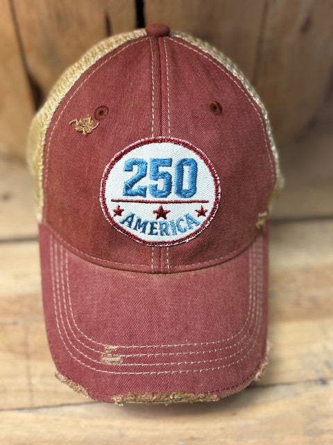 America 250 -distressed Trucker Hat