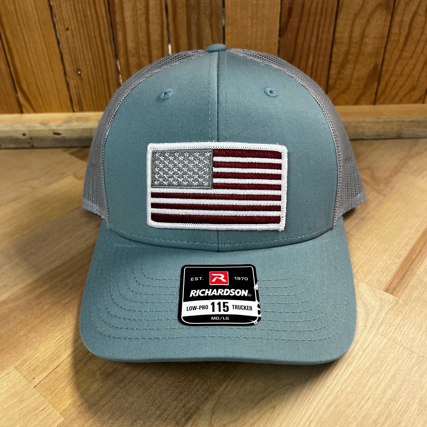 Flag on Ice Blue Richardson Hat