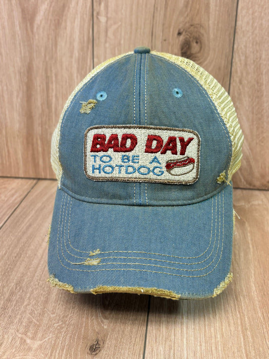 Bad Day to be a Hotdog-distressed Trucker Hat