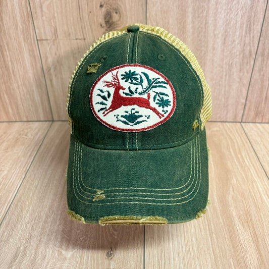 Boho Winter Deer Trucker Hat