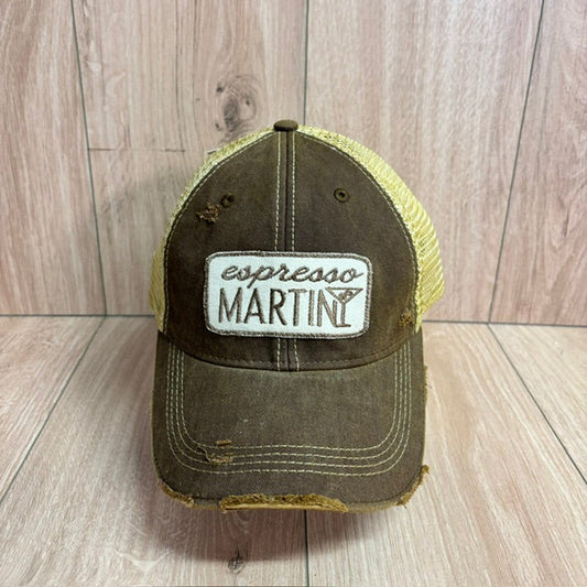 Espresso Martini Distressed Trucker Hat