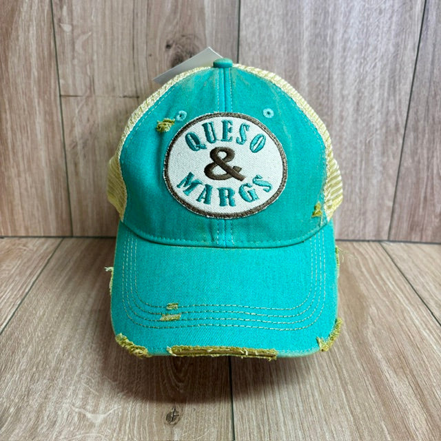Queso & Margs Distressed Trucker Hat