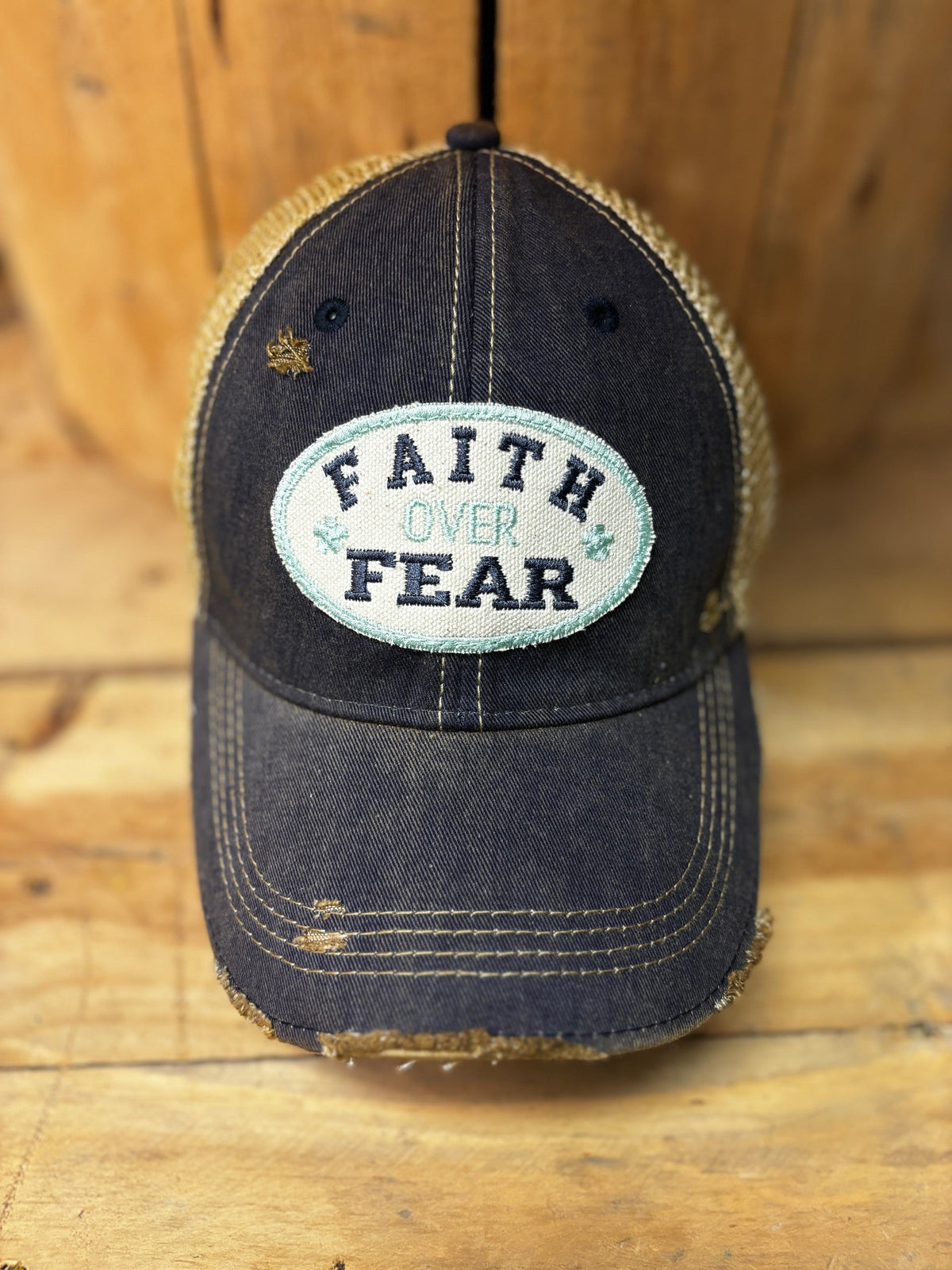 Black Faith Over Fear Cap Faith Over Fear Gear Hat – FaithOverFearGear main image 2