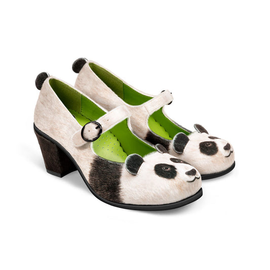 Chocolaticas® Mid Heels Panda Women's Mary Jane Pump