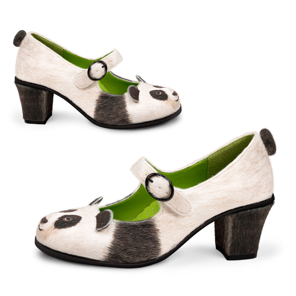 Chocolaticas® Mid Heels Panda Women's Mary Jane Pump