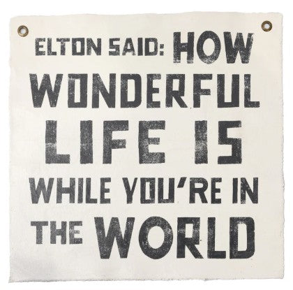 Elton Said 25"x25" Hand Painted Wall Hanging