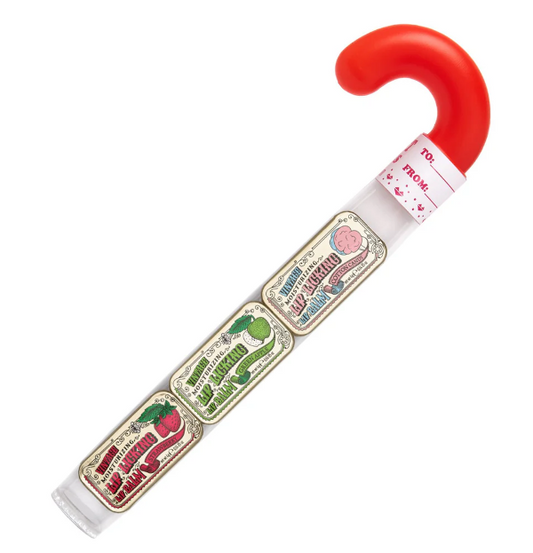 Candy Cane Lip Licking Lip Balm Kit: Strawberry, Green Apple & Cotton Candy