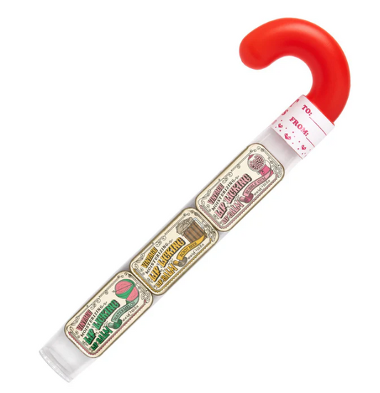 Candy Cane Lip Licking Lip Balm Kit: Watermelon, Root Beer & Bubble Gum