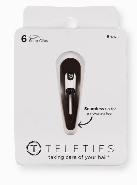 Teleties Snap Clip-Brown